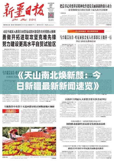 《天山南北焕新颜:今日新疆最新新闻速览》