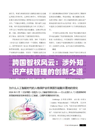 跨国智权风云:涉外知识产权管理的创新之道