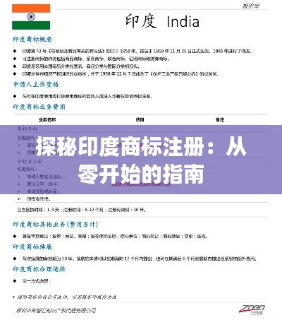 探秘印度商标注册:从零开始的指南
