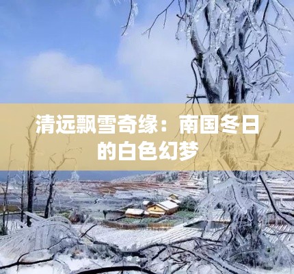 清远飘雪奇缘:南国冬日的白色幻梦