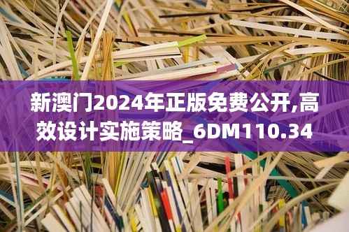 新澳门2024年正版免费公开,高效设计实施策略_6DM110.345