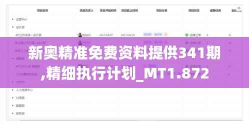 新奥精准免费资料提供341期,精细执行计划_MT1.872