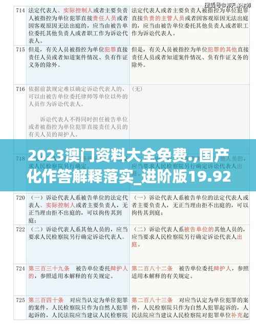 2023澳门资料大全免费.,国产化作答解释落实_进阶版19.922