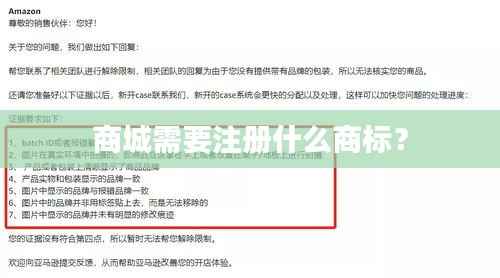 商城需要注册什么商标?