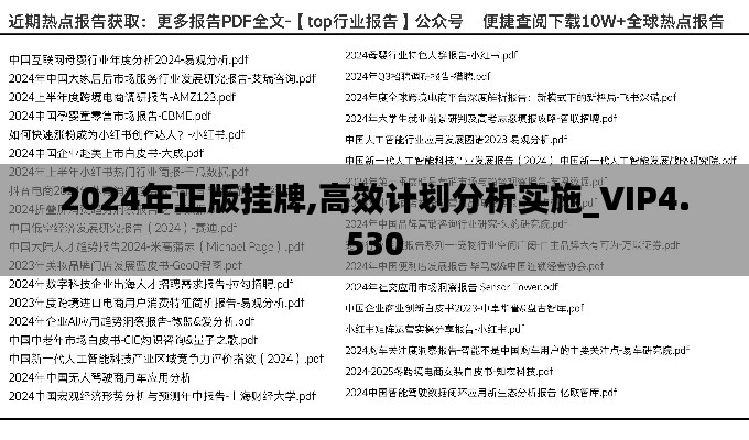 2024年正版挂牌,高效计划分析实施_VIP4.530