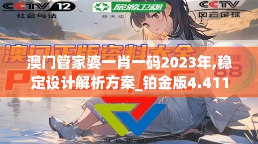 澳门管家婆一肖一码2023年,稳定设计解析方案_铂金版4.411