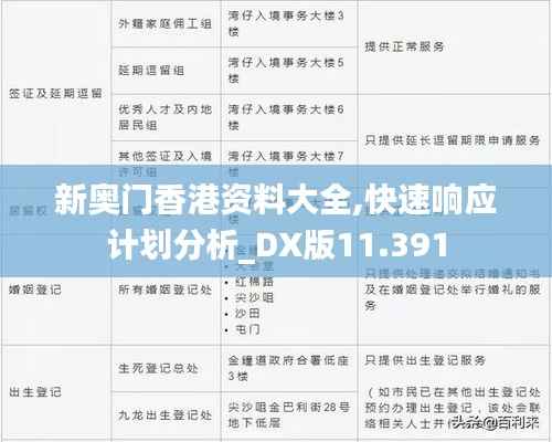 新奥门香港资料大全,快速响应计划分析_DX版11.391