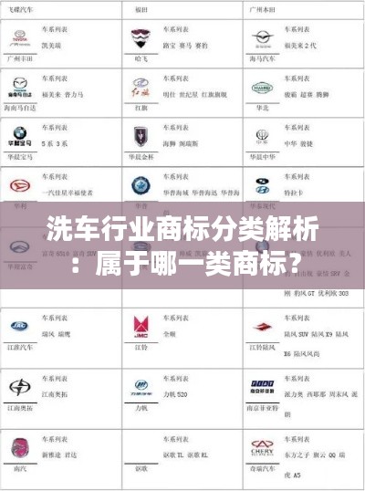 洗车行业商标分类解析:属于哪一类商标?