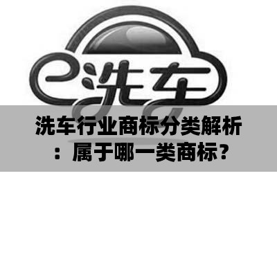 洗车行业商标分类解析:属于哪一类商标?