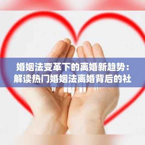 婚姻法变革下的离婚新趋势:解读热门婚姻法离婚背后的社会现象