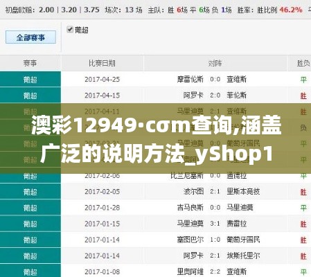 澳彩12949·cσm查询,涵盖广泛的说明方法_yShop1.305