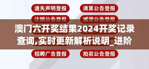 澳门六开奖结果2024开奖记录查询,实时更新解析说明_进阶版2.560