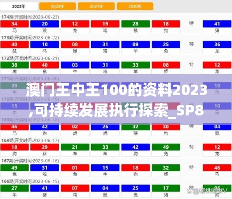 澳门王中王100的资料2023,可持续发展执行探索_SP8.626