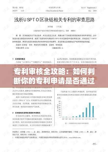 专利审核全攻略:如何判断你的专利申请是否通过