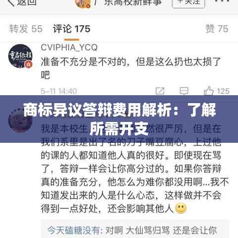 商标异议答辩费用解析:了解所需开支