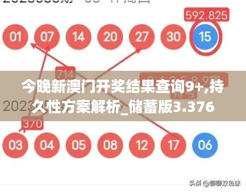 今晚新澳门开奖结果查询9+,持久性方案解析_储蓄版3.376