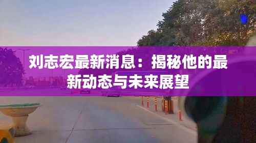 刘志宏最新消息:揭秘他的最新动态与未来展望