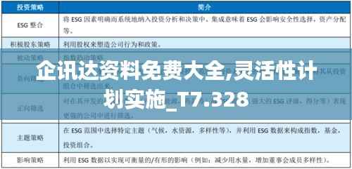 企讯达资料免费大全,灵活性计划实施_T7.328