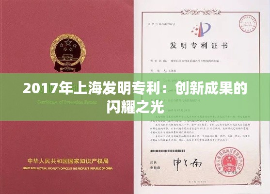 2017年上海发明专利:创新成果的闪耀之光