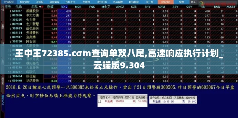 王中王72385.cσm查询单双八尾,高速响应执行计划_云端版9.304