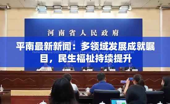 平南最新新闻:多领域发展成就瞩目,民生福祉持续提升