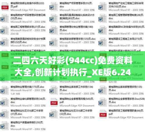 二四六天好彩(944cc)免费资料大全,创新计划执行_XE版6.248