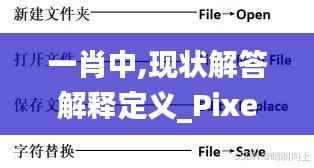 一肖中,现状解答解释定义_Pixel5.244