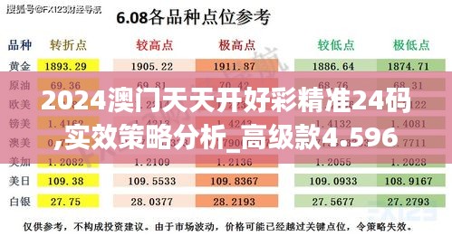 2024澳门天天开好彩精准24码,实效策略分析_高级款4.596