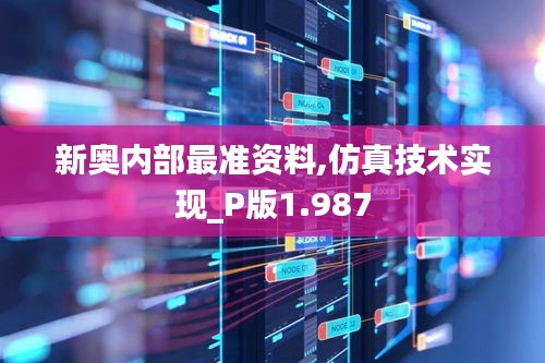 新奥内部最准资料,仿真技术实现_P版1.987