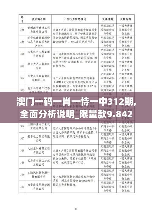 澳门一码一肖一恃一中312期,全面分析说明_限量款9.842