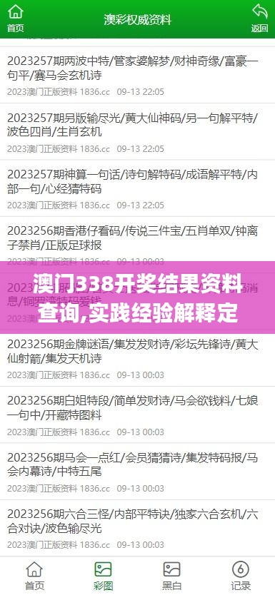 澳门338开奖结果资料查询,实践经验解释定义_顶级款8.582