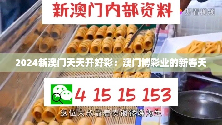 2024新澳门天天开好彩:澳门博彩业的新春天