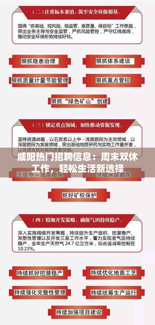 咸阳热门招聘信息:周末双休工作,轻松生活新选择