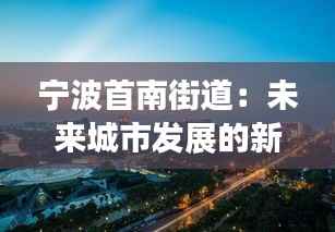 宁波首南街道:未来城市发展的新引擎