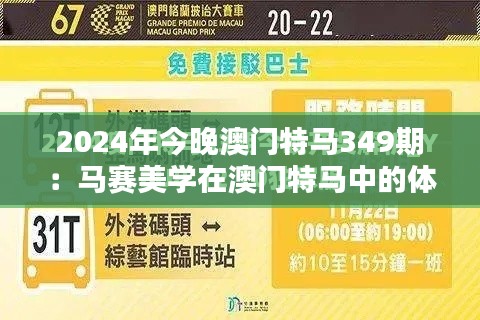 2024年今晚澳门特马349期:马赛美学在澳门特马中的体现