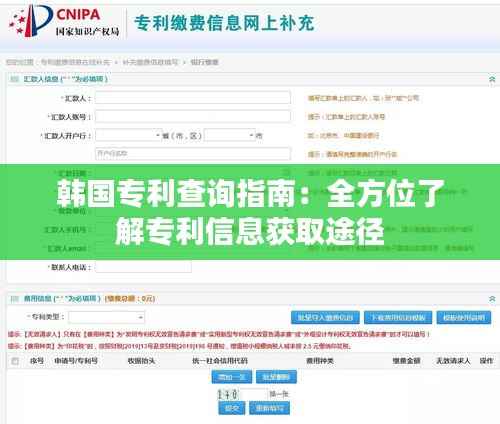 韩国专利查询指南:全方位了解专利信息获取途径