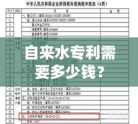 自来水专利需要多少钱?
