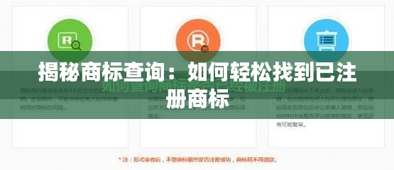 揭秘商标查询:如何轻松找到已注册商标