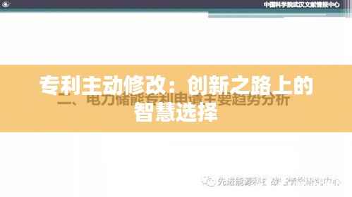 专利主动修改:创新之路上的智慧选择