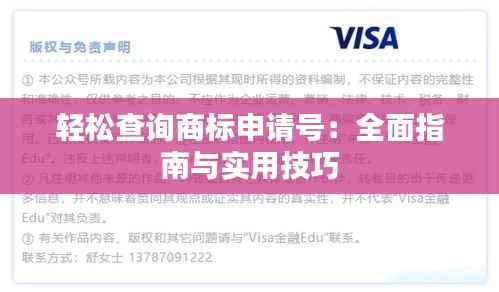 轻松查询商标申请号:全面指南与实用技巧
