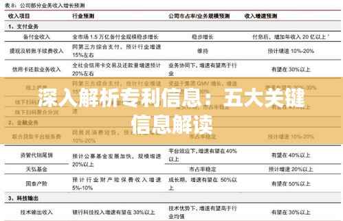 深入解析专利信息:五大关键信息解读