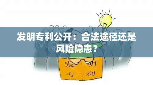 发明专利公开:合法途径还是风险隐患?