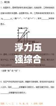 浮力压强综合专题深度解析