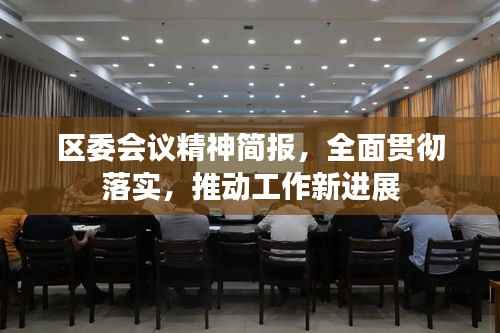 区委会议精神简报,全面贯彻落实,推动工作新进展