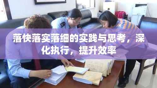 落快落实落细的实践与思考,深化执行,提升效率