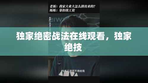 独家绝密战法在线观看,独家绝技