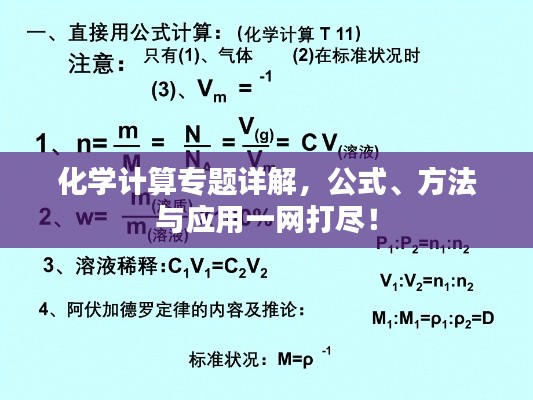 化学计算专题详解,公式、方法与应用一网打尽!