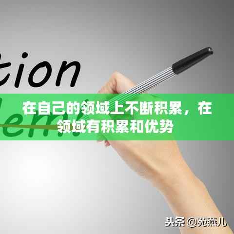 在自己的领域上不断积累,在领域有积累和优势