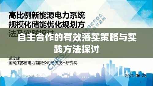 自主合作的有效落实策略与实践方法探讨