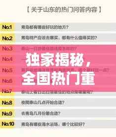 独家揭秘,全国热门重点产品排行榜TOP榜单!
